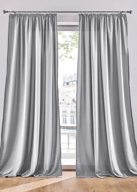 Microvezel gordijn (2 stuks), bonprix