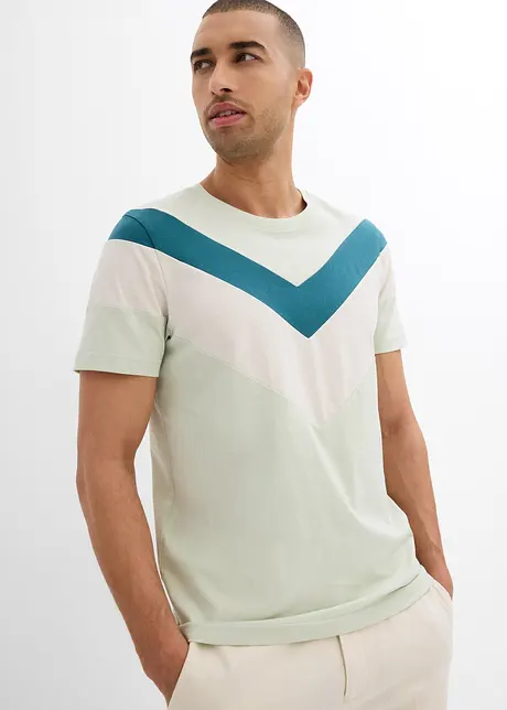 T-shirt met biologisch katoen, slim fit, bonprix