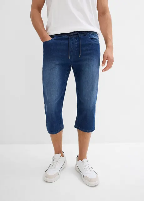 3/4 instap stretch jeans, straight,regular fit ( set van 2), bonprix