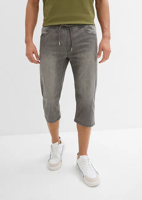 3/4 slip-on jeans, straight, licht denim ( set van 2), bonprix