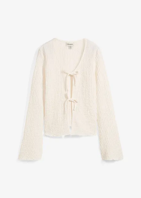 Shirtvest van bar crêpe, bonprix