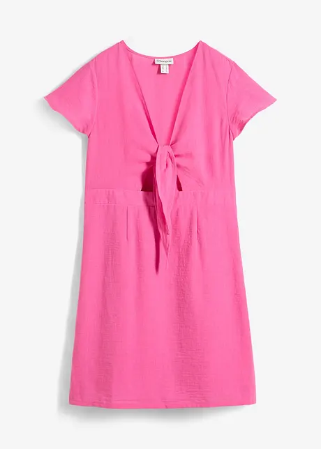 Mini jurk met een knoop onder aan de V-haks, bonprix