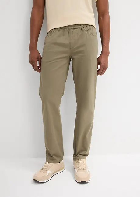 Regular fit instapbroek van puur katoen, straight, bonprix