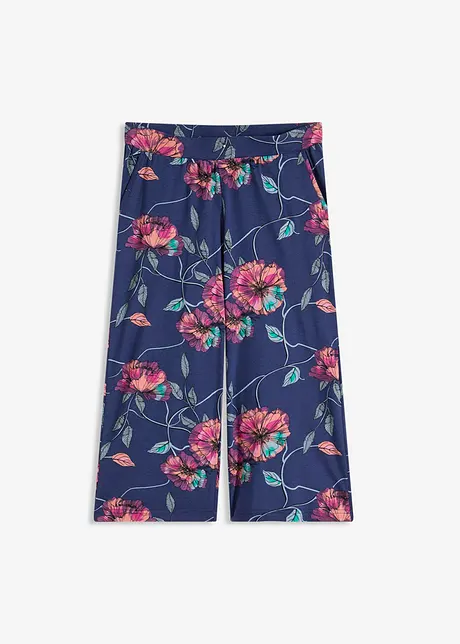Culotte pyjamabroek met steekzakken en viscose, bonprix