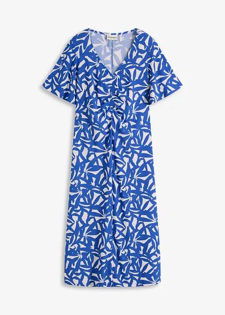 Jersey jurk met plooitjes, bonprix