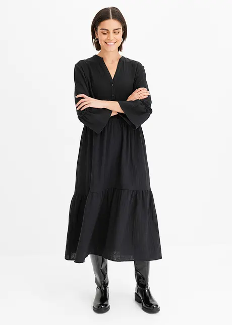 Maxi jurk van mousseline, bonprix