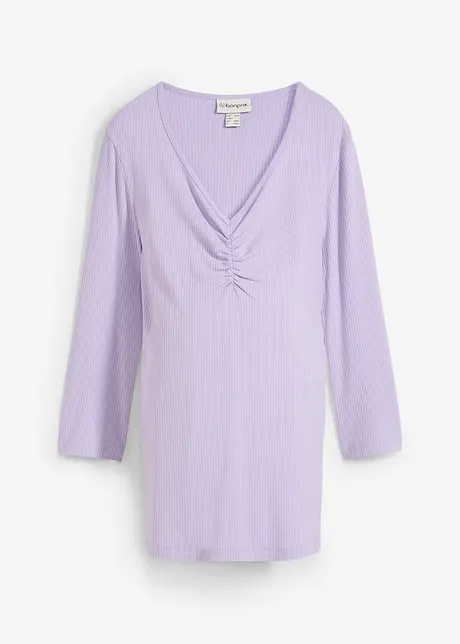 Geribd zwangerschapsshirt met opvallende hals, bonprix