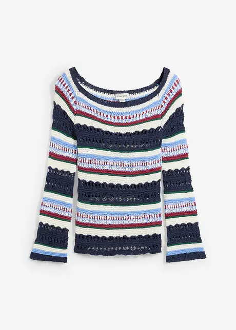 Trui met gatenpatroon, bonprix
