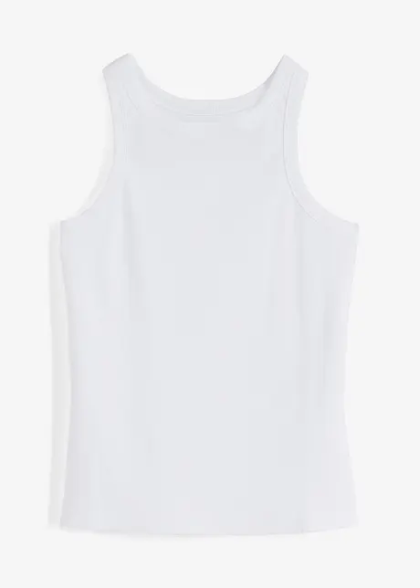 Geribde tanktop van biologisch katoen, bonprix