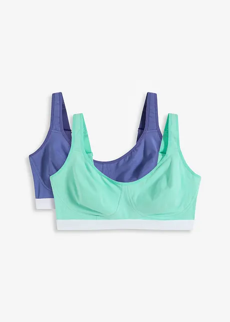 T-shirt bh zonder beugels (set van 2) met biologisch katoen, bonprix