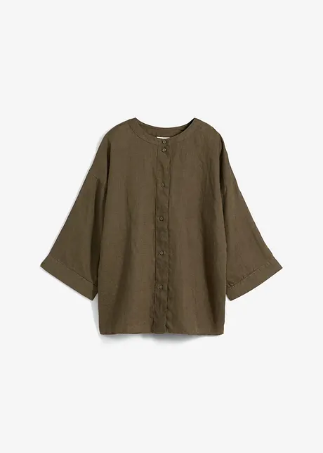 Oversized blouse van puur linnen, bonprix