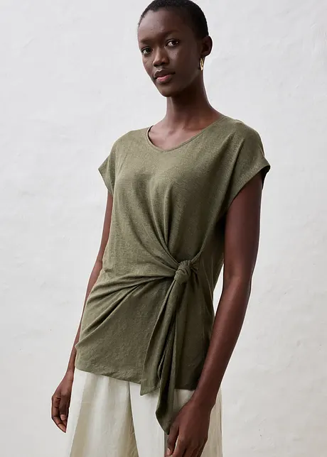 Wikkelshirt van puur linnen, bonprix