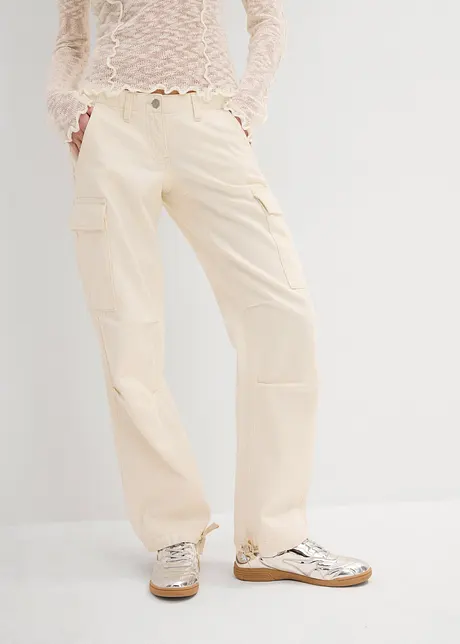 Cargo broek van puur katoen, bonprix