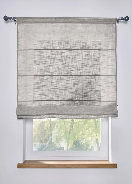 Vouwgordijn linnen look, bonprix