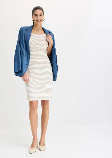 Gebreide jacquard jurk, bonprix