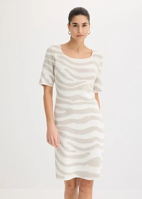 Gebreide jacquard jurk, bonprix