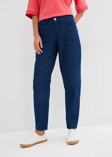 Barrel jeans mid waist, biologisch katoen, bonprix