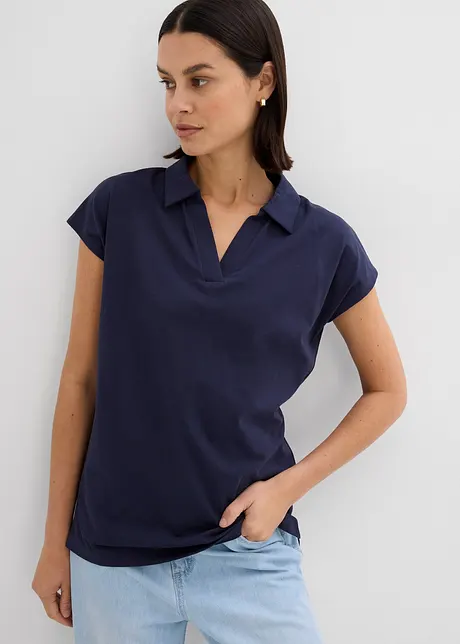 Shirt met open polokraag, bonprix