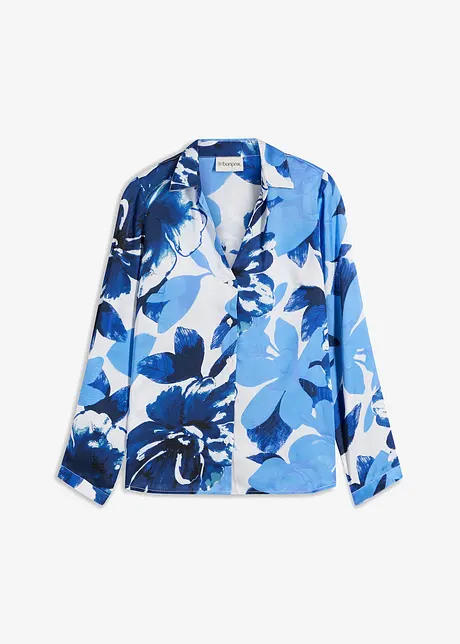 Gedessineerde blouse van satijn, bonprix