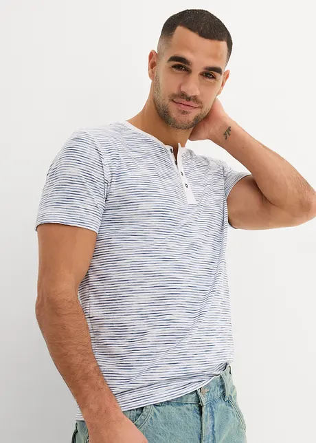 Henley shirt van puur katoen, korte mouw, bonprix
