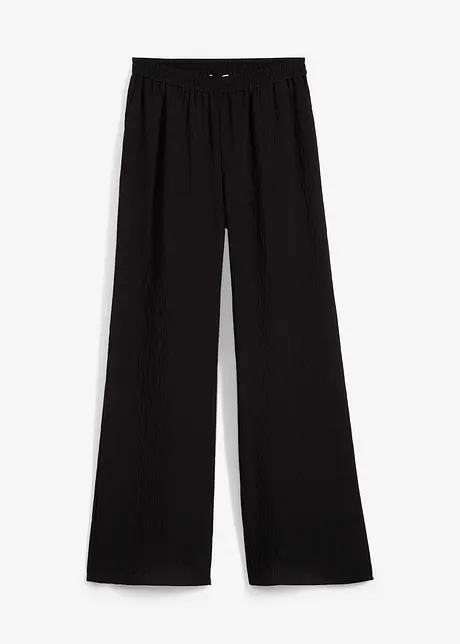 Broek van gestructureerde viscosemix, bonprix