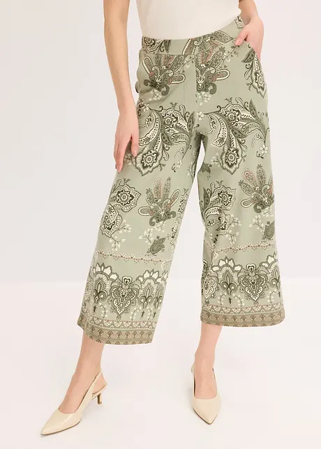 Jersey broek met paisley motief, bonprix