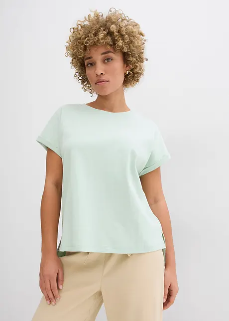 T-shirt met verlengde achterkant van zwaar katoen, bonprix