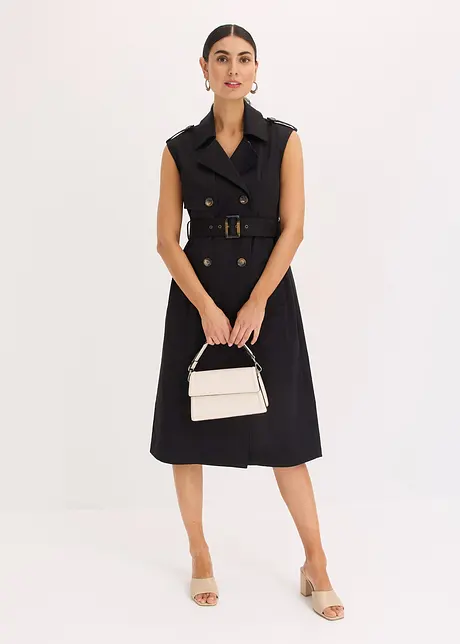 Trench jurk met riem (2-dlg. set), bonprix