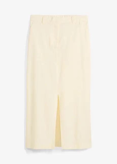 Midi rok van luchtige linnenmix, bonprix