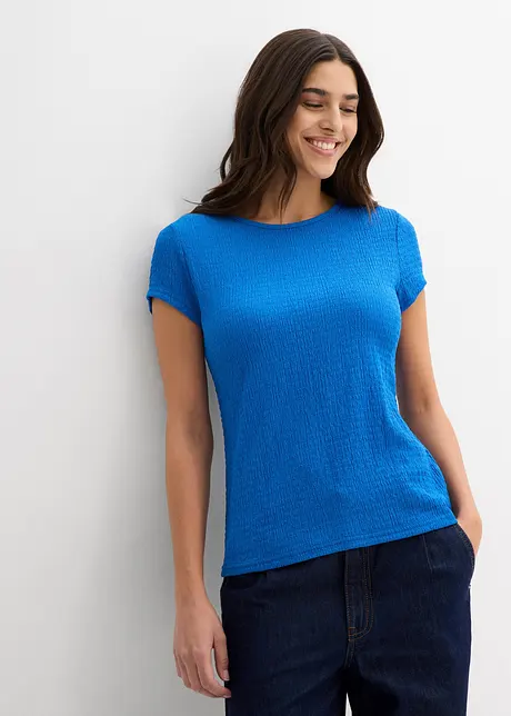 T-shirt van gestructureerde crêpe, bonprix