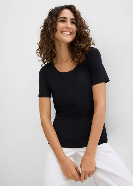T-shirt van soepele viscose (set van 2), bonprix