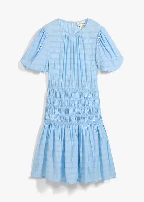 Mini jurk met gesmokt inzetstuk, bonprix