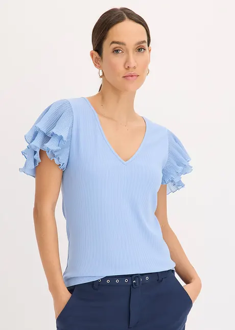 Shirt met volants, bonprix