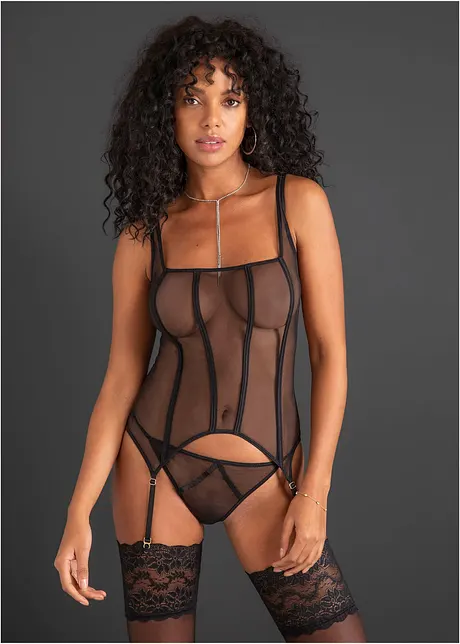Bustier met jarretels en slip (2-dlg. set), VENUS