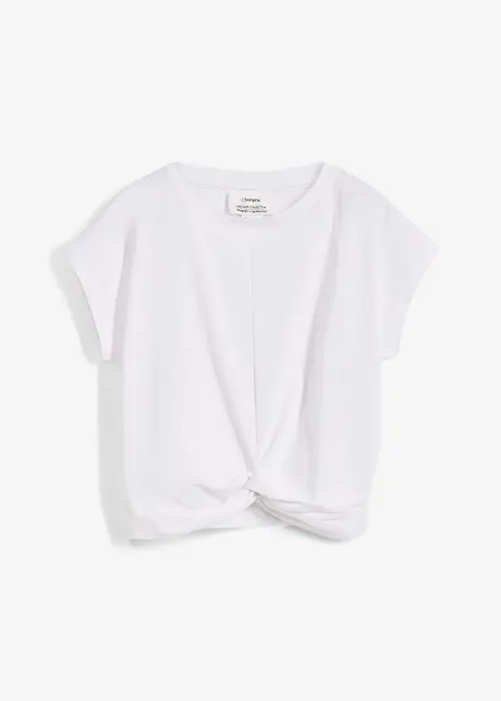 Kort T-shirt met knoopeffect, bonprix