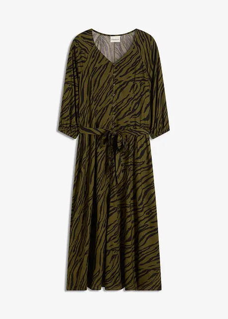 Midi jurk van soepele viscose, bonprix