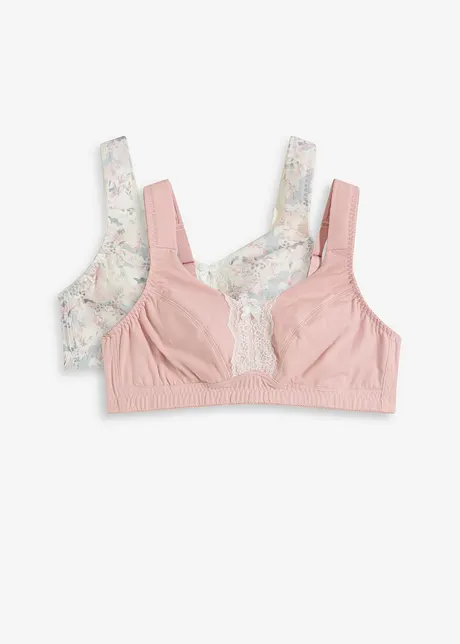 Bh zonder beugels (set van 2) met katoen, bonprix