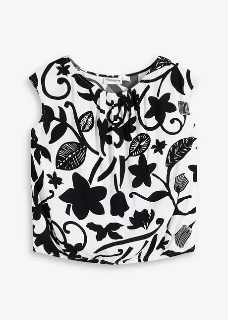 Korte blousetop van soepele viscose, bonprix