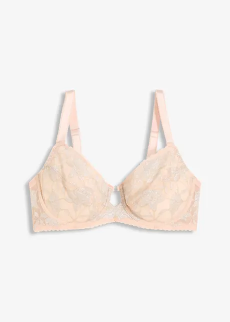 Minimizer bh met beugel en 2-kleurig lurex kant, bonprix