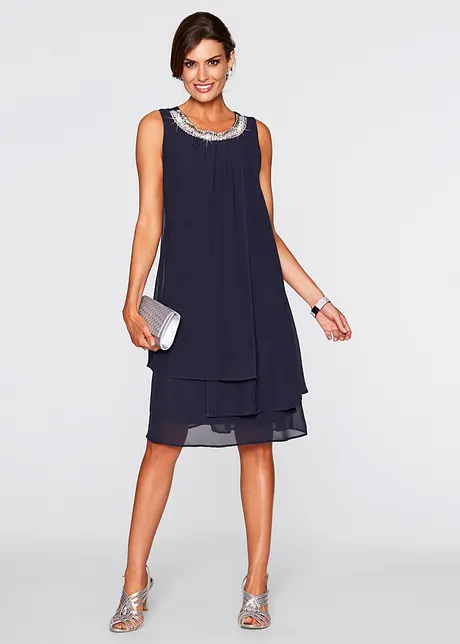 Chiffon Jurk met applicatie, bonprix