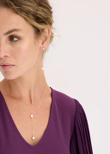 Ketting + oorstekers (3-dlg. sieradenset), bonprix