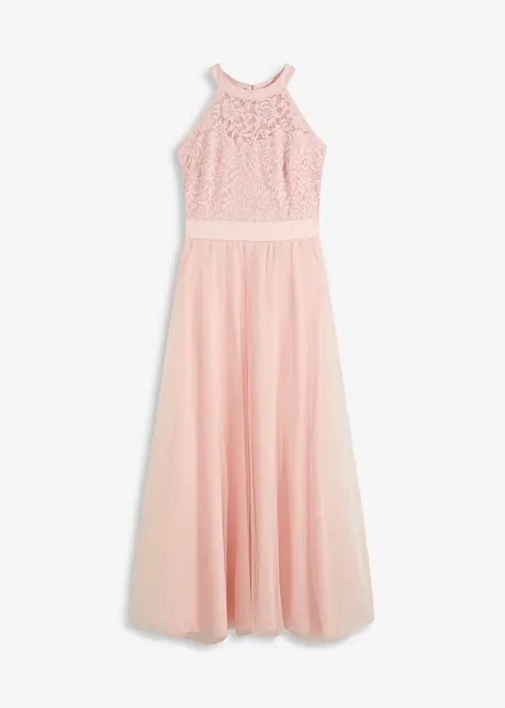 Maxi jurk met kant en een rok van tule, bonprix