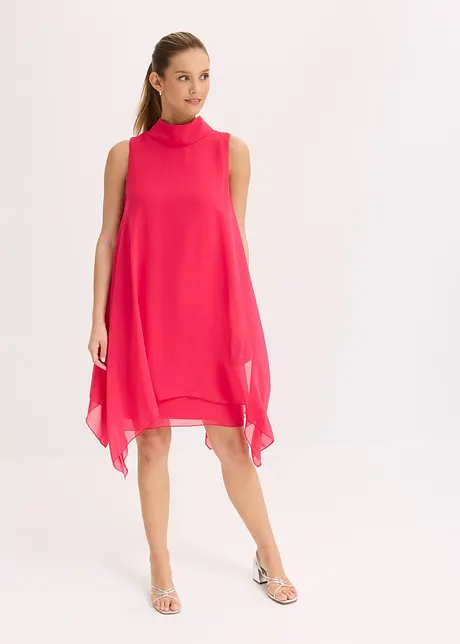 Chiffon jurk met sjaalkraag, bonprix