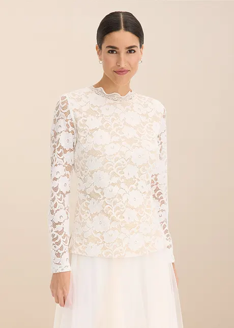 Longsleeve van kant, bonprix