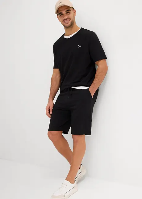 T-shirt en shirt bermuda (2-dlg. set) van biologisch katoen, bonprix