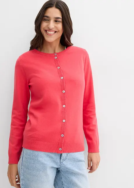 Gebreid vest met ronde hals, bonprix