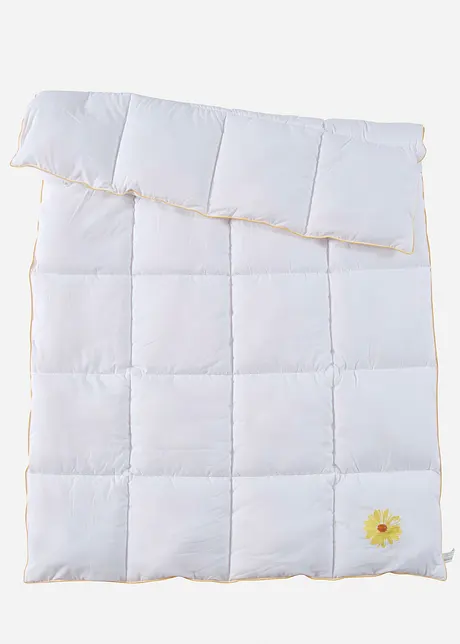 Donzen dekbed met geborduurd bloemenmotief en elegante biezen medium, bonprix