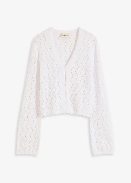 Kort vest in gehaakte look, bonprix