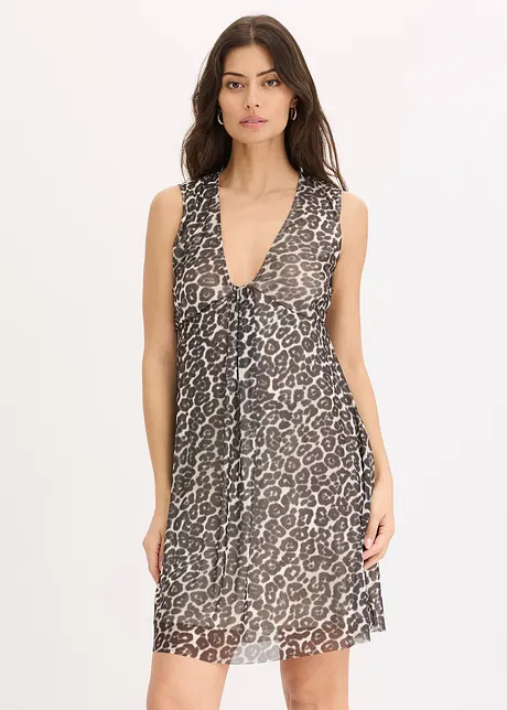 Jersey jurk met mesh, bonprix