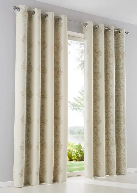Isolerend verduisterend gordijn van jacquard (1 stuk), bonprix